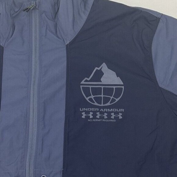 Under Armour Jacket Women's S Bluish Gray Full Zip UA Run Storm Trail Hiking NEW - Picture 2 of 10